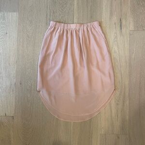 Madewell Silk Blush Tulip Hem Skirt